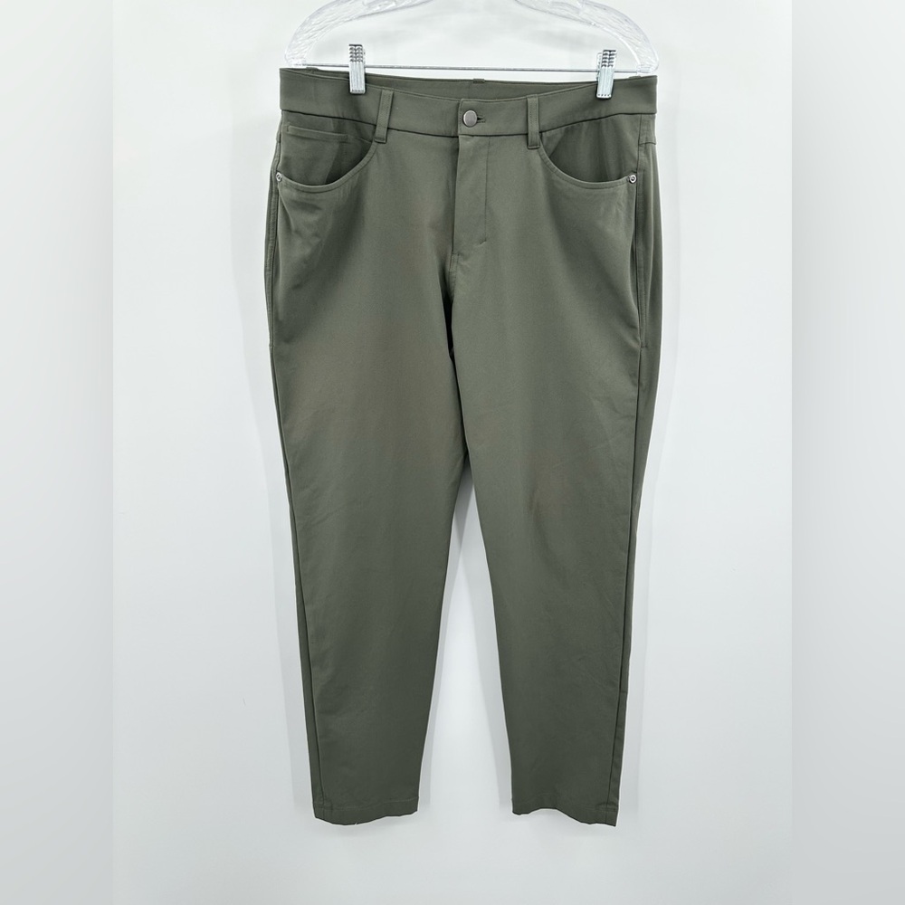 Lululemon Men's ABC Slim-Fit Pant *Warpstreme Dark Forest Green Size‎ 34
